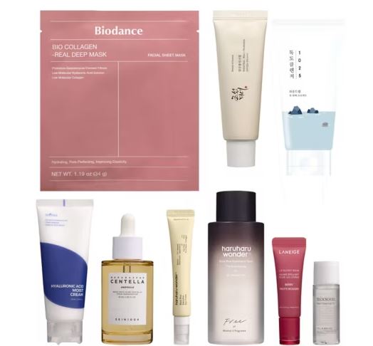 Contents of a beauty box.