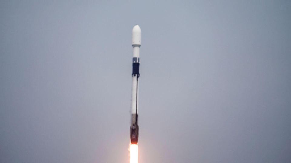 SpaceX Falcon 9 rocket launching.
