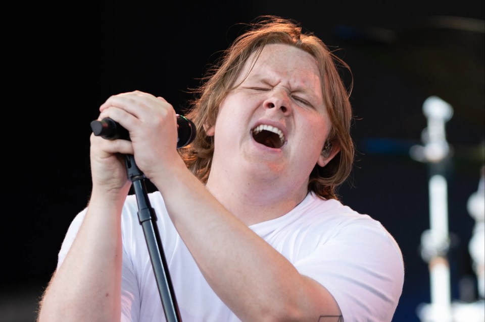 Lewis Capaldi performing at Glastonbury Festival.
