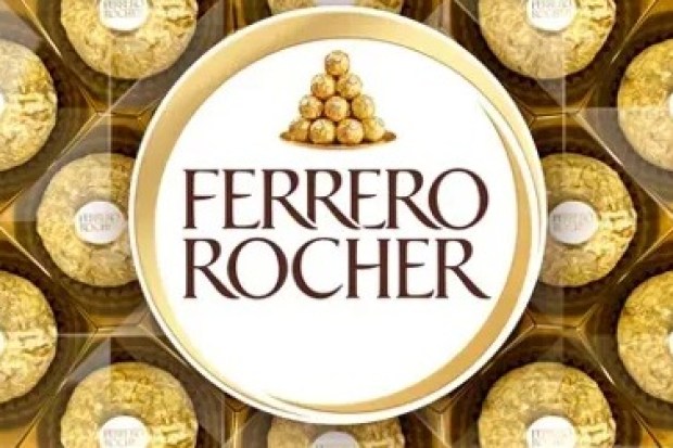 Box of 24 Ferrero Rocher chocolates.