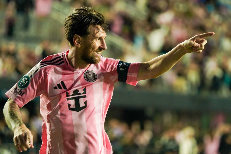 Lionel Messi celebrating a goal.