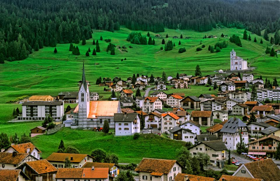Mountain village of Balzers, Liechtenstein.