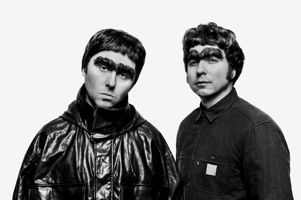 Black and white photo of James Buckley and Joe Thomas for Red Nose Day.