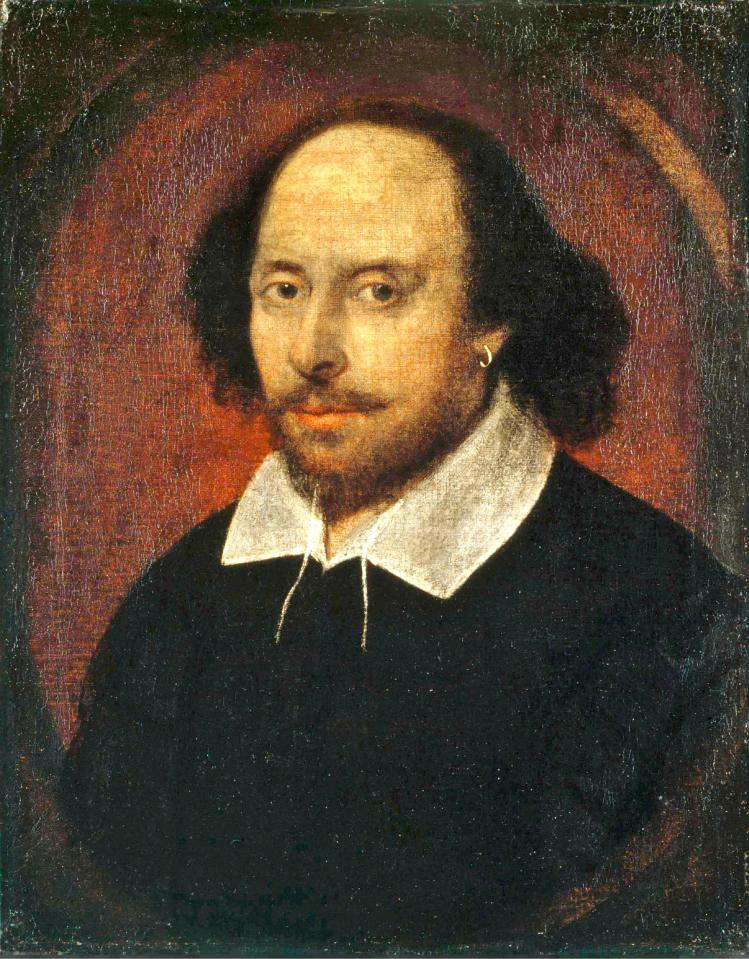 Portrait of William Shakespeare.