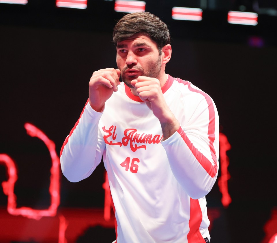 Filip Hrgovic of Team Matchroom at a media workout.