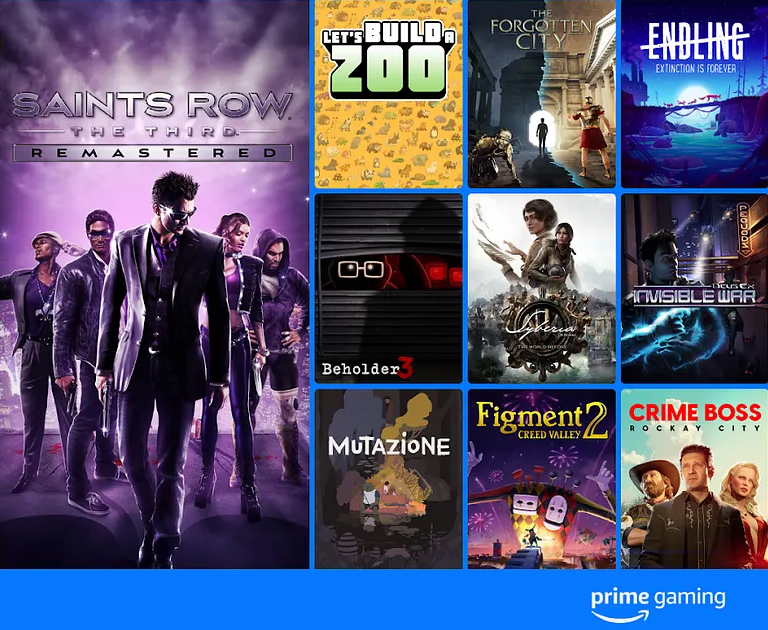 Collage of free Prime Gaming games.