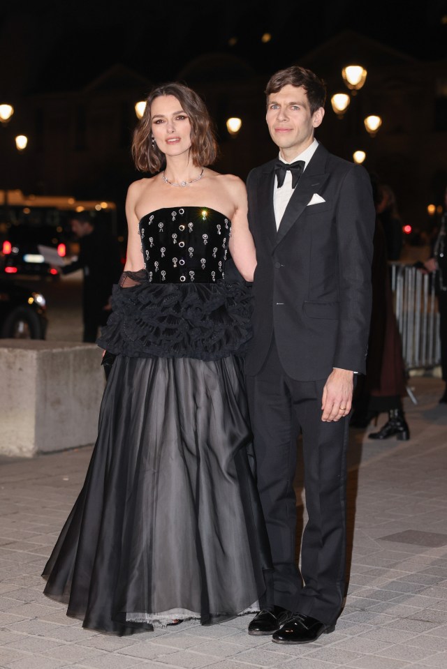 Keira Knightley and James Righton at Le Grand Diner du Louvre.