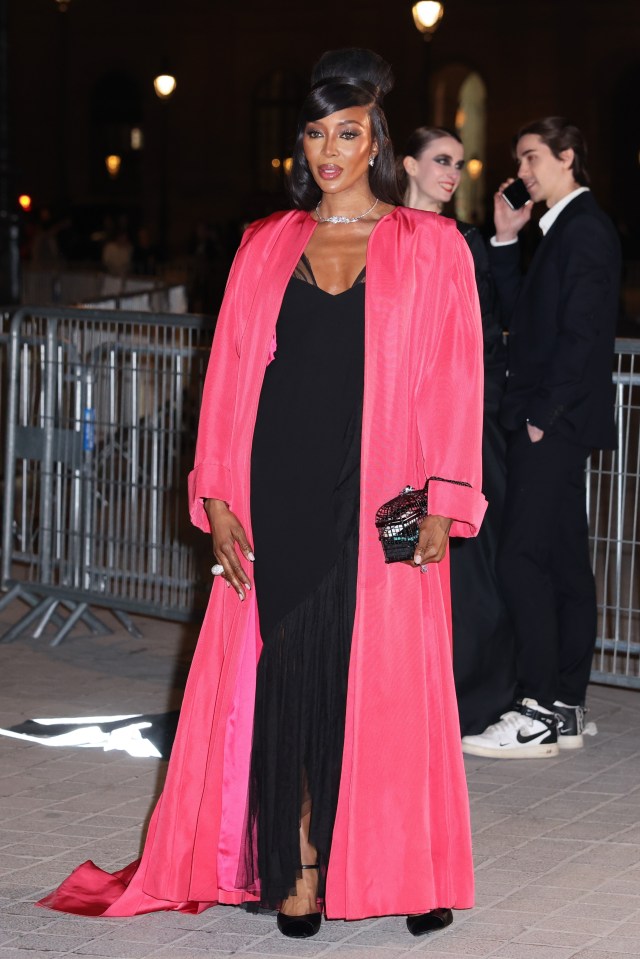 Naomi Campbell at Le Grand Diner du Louvre in Paris.