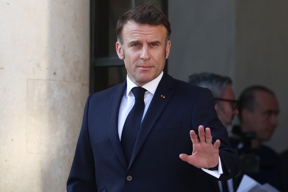 Emmanuel Macron gesturing.