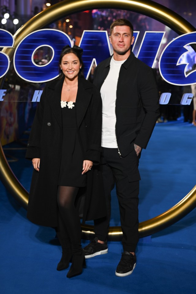 Jacqueline Jossa and Dan Osborne at the Sonic the Hedgehog 3 premiere.