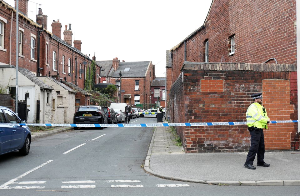 Police officer at a crime scene.