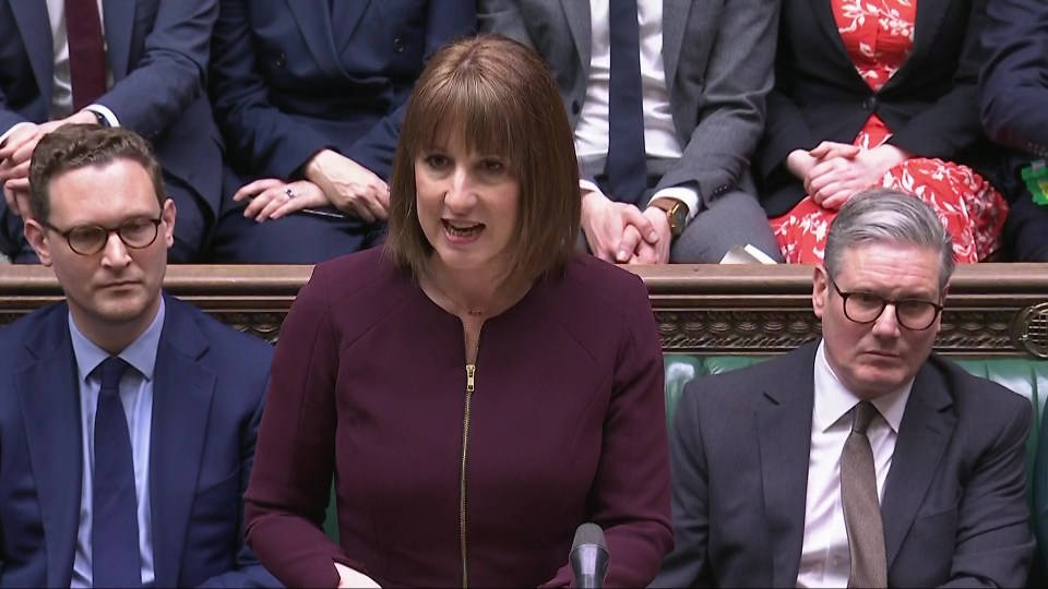 Rachel Reeves delivering her spring statement to MPs in the House of Commons.