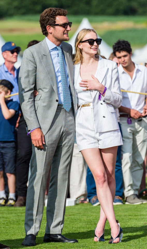 Sophie Turner and Peregrine Pearson at the Cowdray Park Gold Cup.