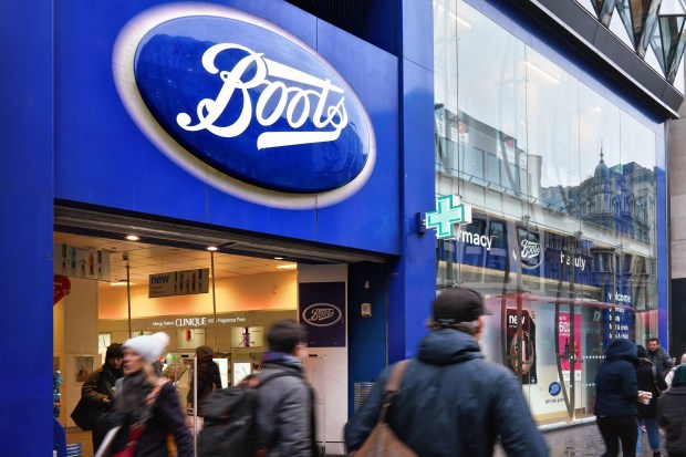 Boots store front in London.