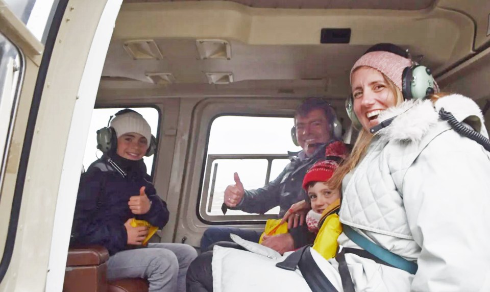 Agustin Escobar with his wife and their three children posing in front of the helicopter just before boarding the domed helicopter flight. Six people, including three children, were killed after a helicopter carrying a family of Spanish tourists crashed into the Hudson River in New York on Thursday, authorities said. Three children and three adults were aboard the helicopter at the time of the crash., , http://store.picthrive.com/newyorkhelicoptertoursllc/?utm_source=newyorkhelicoptertoursllc&utm_medium=button&utm_term=custom_text&utm_content=&utm_campaign=custom_link