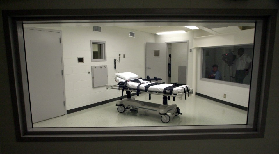 View of Alabama's lethal injection chamber.