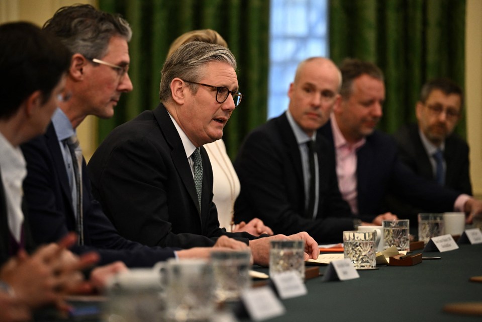 Keir Starmer chairing a meeting with UK business leaders.
