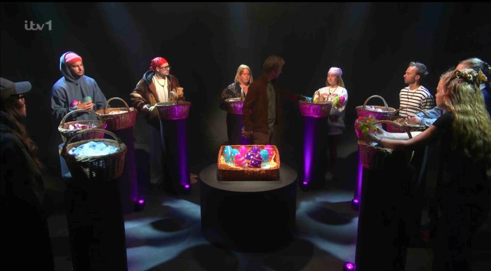 Housemates voting in a face-to-face nomination ceremony.