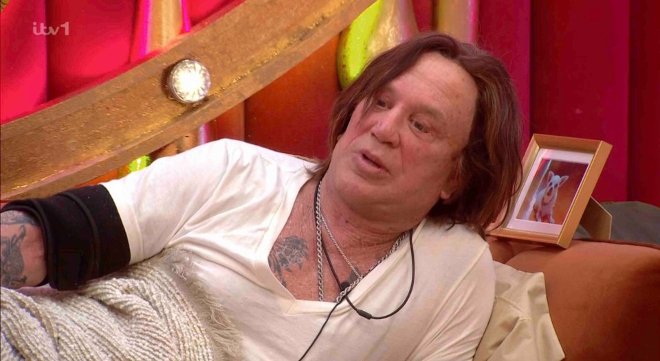 Mickey Rourke on Celebrity Big Brother.