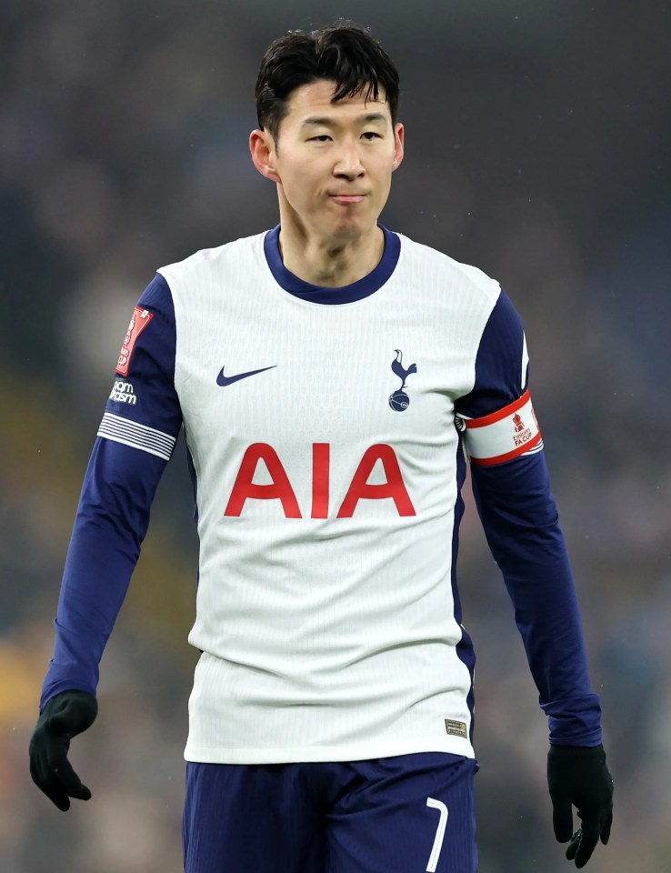 Son Heung-Min of Tottenham Hotspur in uniform.