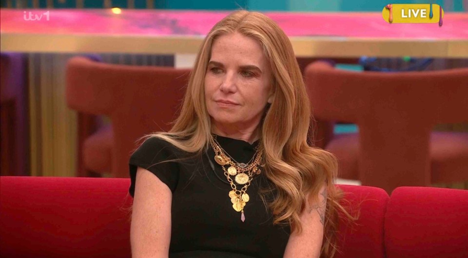 Patsy Palmer on a live television show.