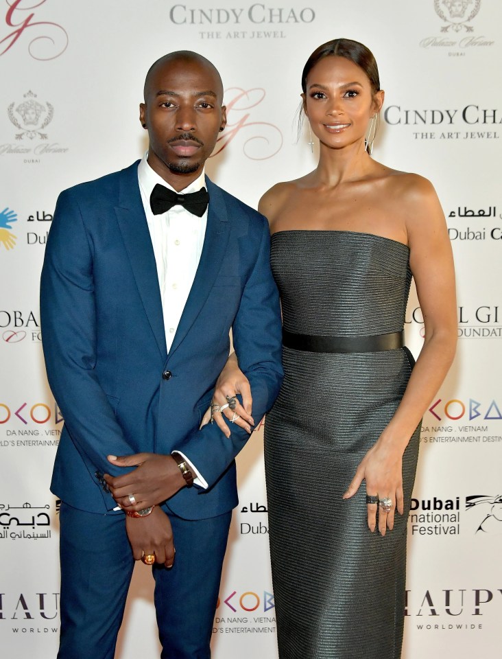 Azuka Ononye and Alesha Dixon at the Global Gift Gala.