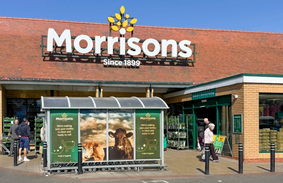 Exterior view of a Morrisons supermarket.