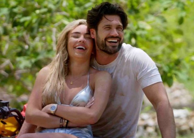 Ella Rae Wise and Dan Edgar laughing together.
