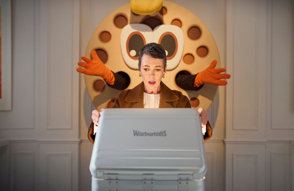Olivia Colman in a Warburtons advert.