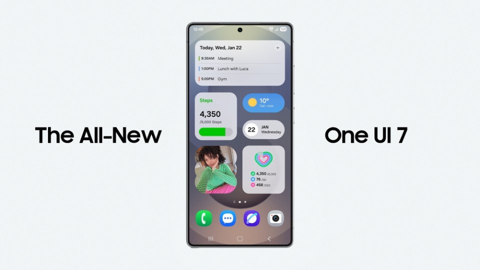 Samsung One UI 7 phone interface.