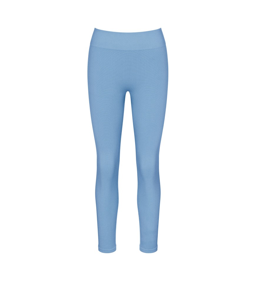 Light blue leggings.