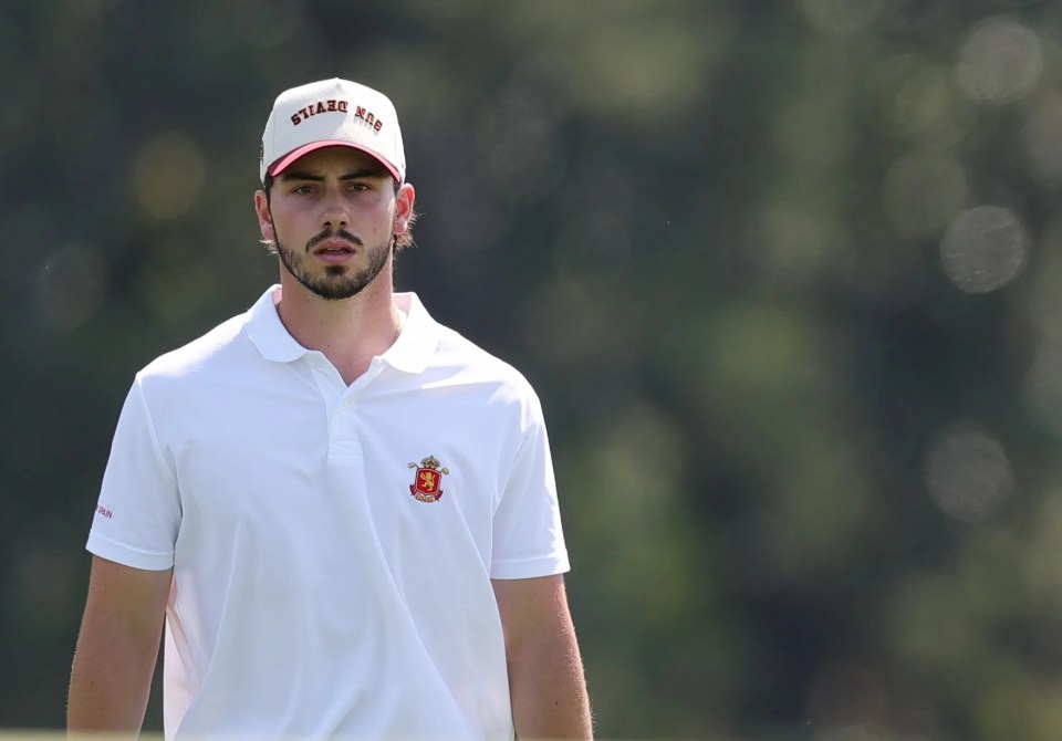 Jose Luis Ballester, Spanish amateur golfer, at the Masters Tournament.