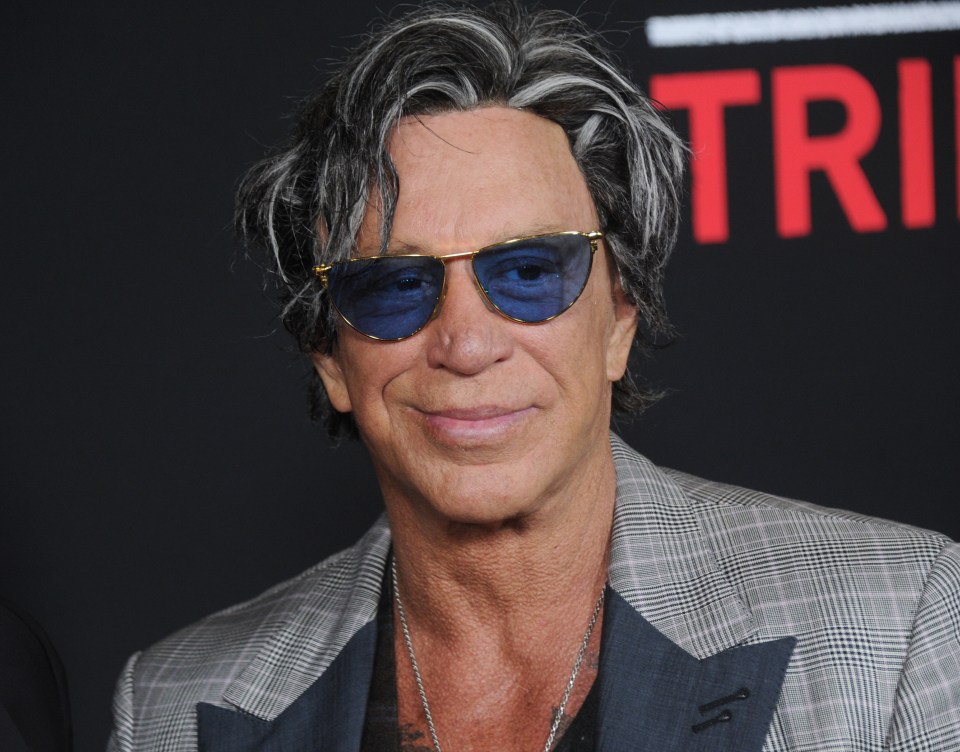 Mickey Rourke at the Triple 9 premiere.