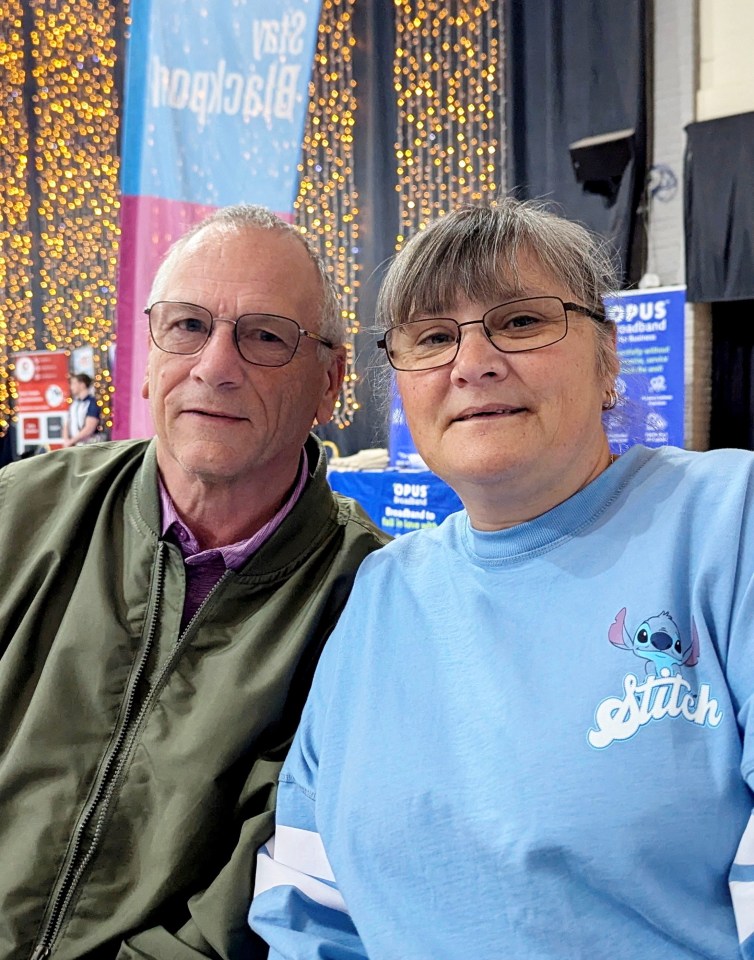 Portrait of Sandra and John Spriggs, Blackpool B&B owners.
