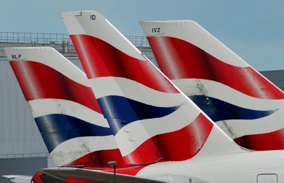 British Airways tailfins.