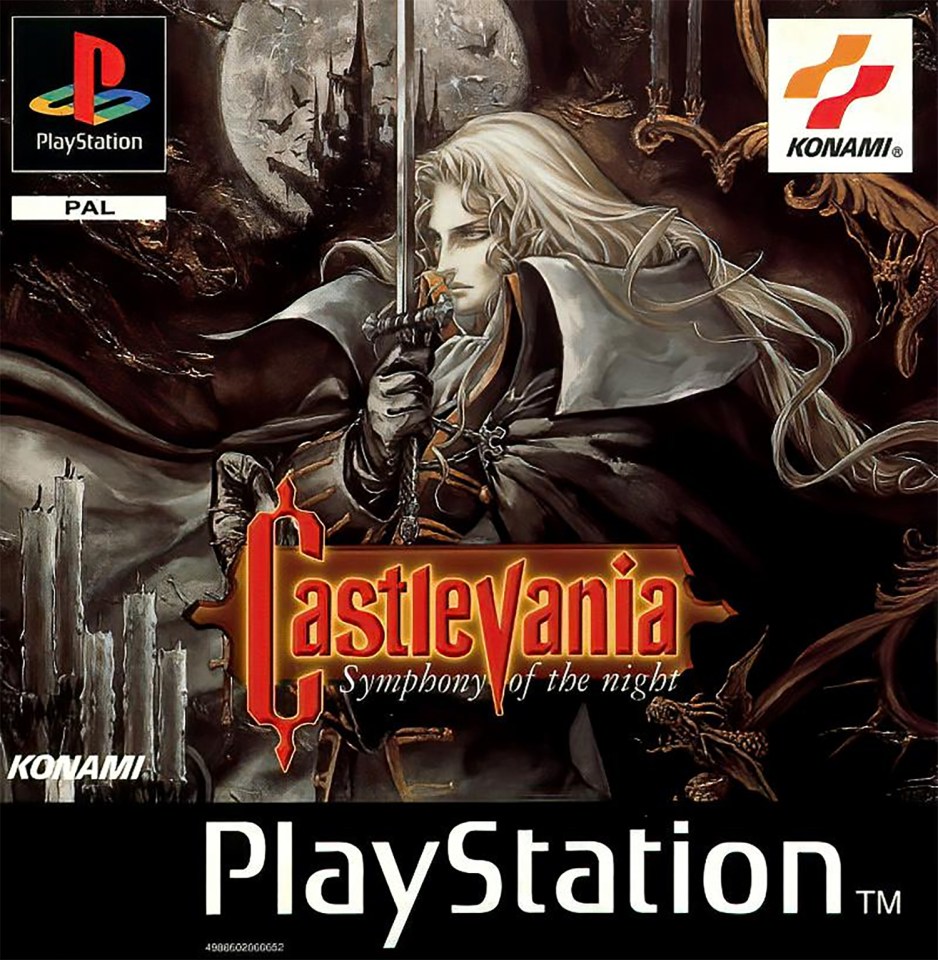 Castlevania: Symphony of the Night PlayStation game cover art.