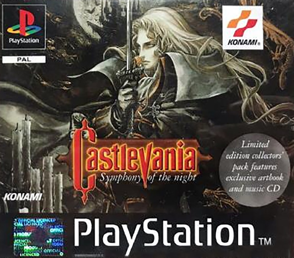 Castlevania: Symphony of the Night PlayStation game cover.