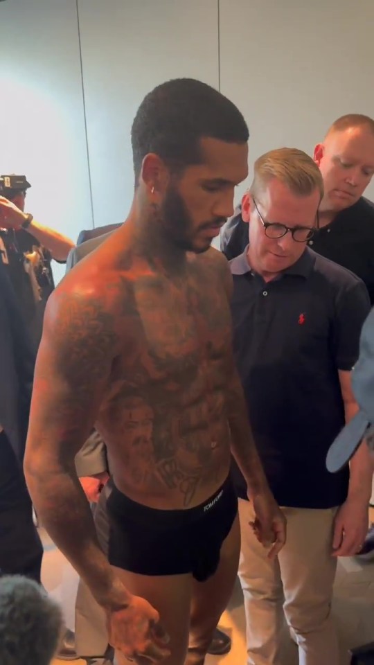 Chris Eubank Jr. at a weigh-in.