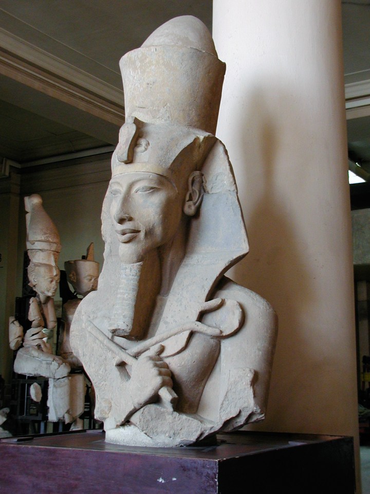 Colossal statue of Akhenaten from his Aten Temple.