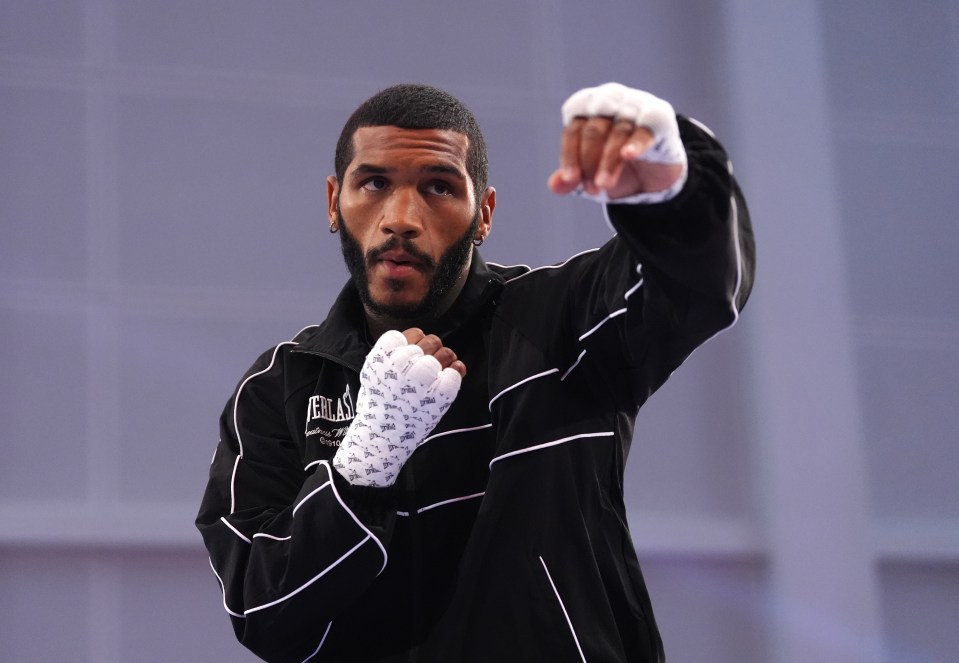Conor Benn at a public workout.