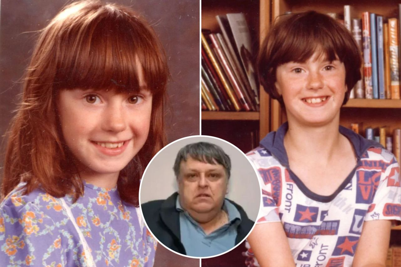 An image collage containing 3 images, Image 1 shows Young girl with long brown hair and bangs wearing a floral dress, Image 2 shows Young girl sitting at a desk in front of bookshelves, reading a book, Image 3 shows Photo of a man