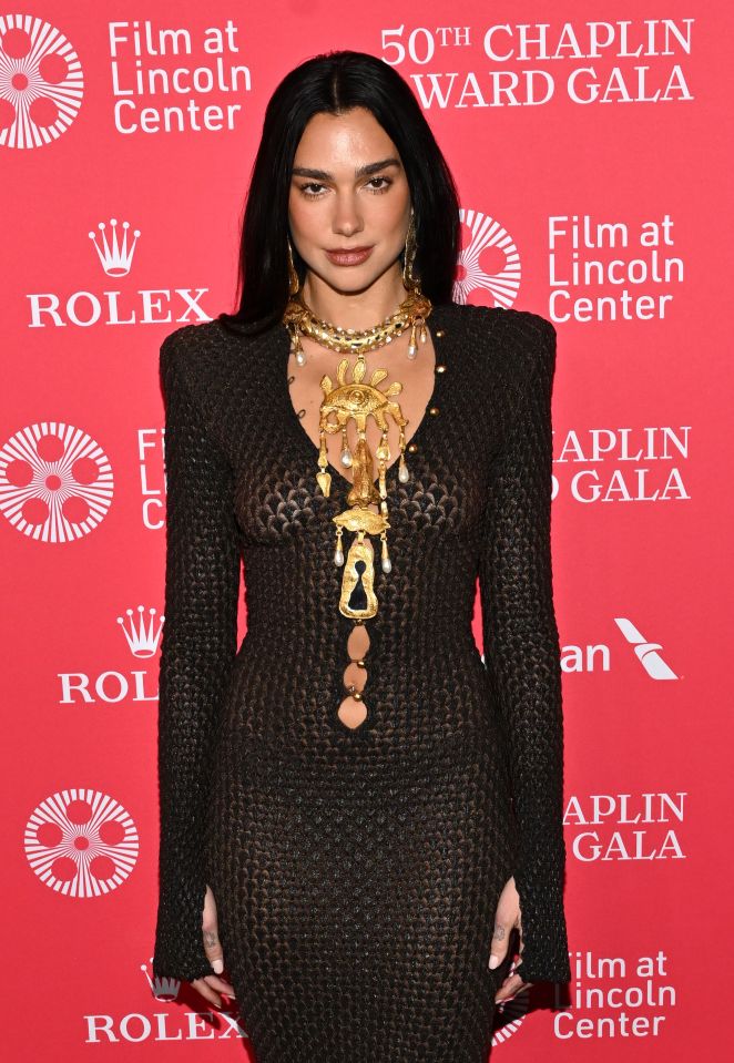 Dua Lipa at the 50th Chaplin Award Gala.
