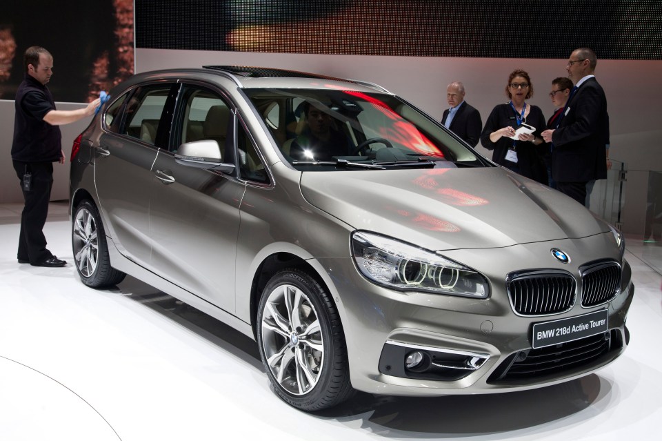 BMW 218d Active Tourer at a car show.
