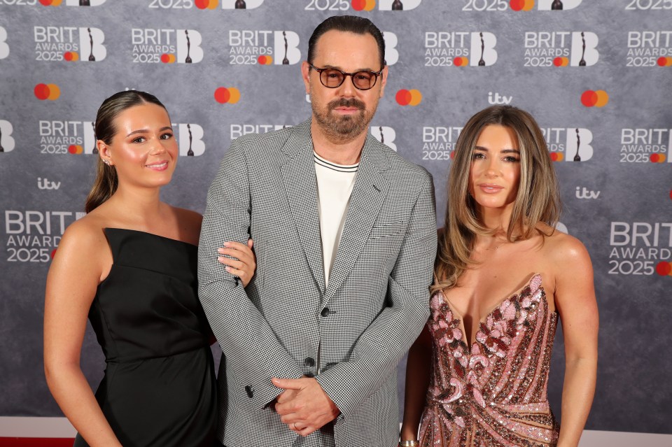 Danny Dyer with his daughters at the BRIT Awards 2025.