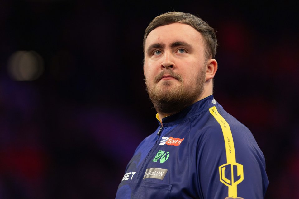Luke Littler at the 2025 Darts BetMGM Premier League.