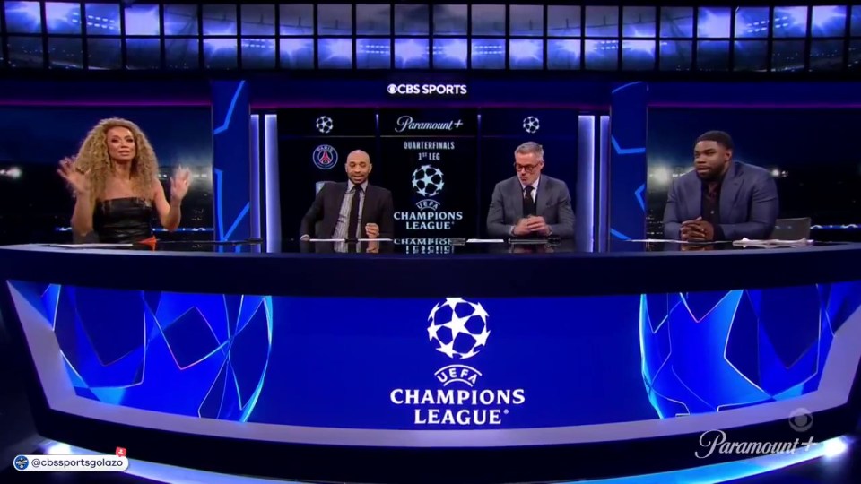 CBS Sports Champions League broadcast panel discussion.