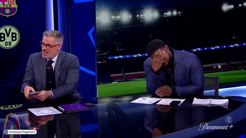 Kate Scott apologizes to Jamie Carragher on television.