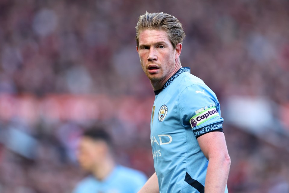 Kevin De Bruyne of Manchester City during a Premier League match.