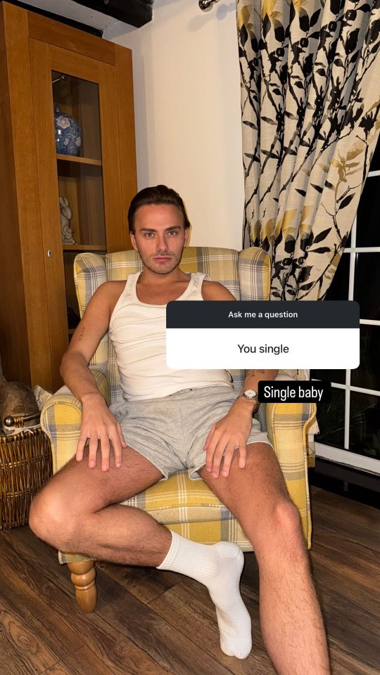 Lord Freddie Bentley says he is single.