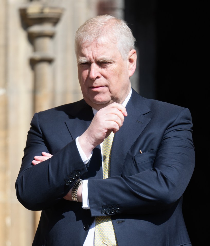Prince Andrew, Duke of York, at an Easter service.